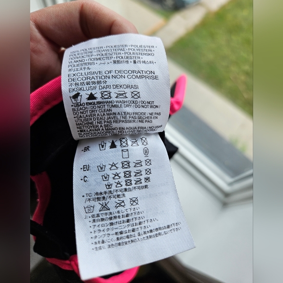 Nike black and pink featherlight dri-fit dri fit hat baseball cap gym o/S youth - Picture 5 of 10